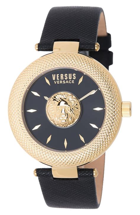 versus by versace laguna city leather strap watch 40mm|VERSUS Versace Leather Strap Watches for Men .